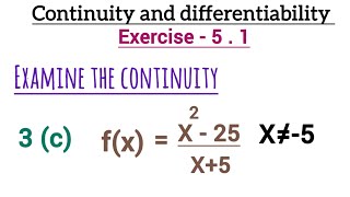 class 12Ex  51 Q 3 cexamine the continuity [upl. by Christabel]