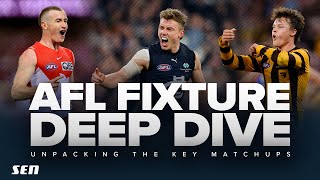 Diving DEEP into the freshly unveiled 2025 AFL fixture  SEN [upl. by Lleral]