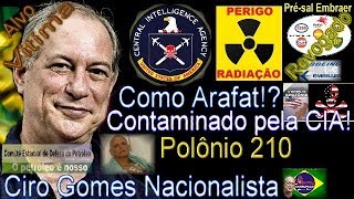 Ciro Gomes contaminado polônio 210 pela CIA EUA assassino econômico revogação présal Embraer [upl. by Bang671]