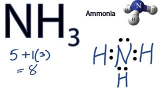 NH3 Lewis Structure  How to Draw the Dot Structure for NH3 Ammonia [upl. by Carolann]