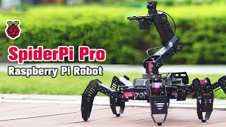 SpiderPi Pro  Hiwonder Hexapod Robot with AI Vision Robotic Arm Powered by Raspberry Pi 4B 4GB [upl. by Placeeda]