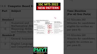 New Pattern SSC MTS 2023 [upl. by Heinrich]