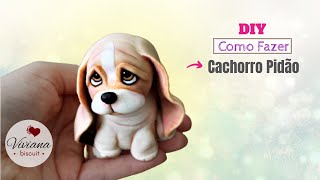 O cachorro mais fofo e fácil do mundo Cachorro orelhudo e pidão aula fácil de modelagem em biscuit [upl. by Hagan]