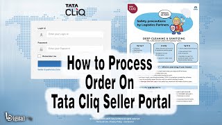 How to Process Order On Tata Cliq Seller Portal  Step by Step Order Process in tatacliq in hindi [upl. by Liba]