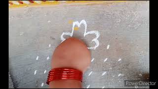 Easy rangoli design  muggulu  nta creations [upl. by Etnaid]