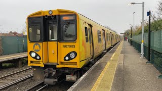 507003 Powers out of Wallasey Village On A Service To New Brighton [upl. by Ainalem]