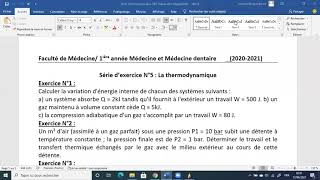 Td thermodynamique exercice 1234 [upl. by Ehman]