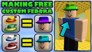 Make Your Own Custom Fedora For FREE ROBLOX [upl. by Erdna]