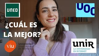 LA MEJOR UNIVERSIDAD A DISTANCIA  COMPARATIVA UNED UOC VIU UNIR [upl. by Nylak]