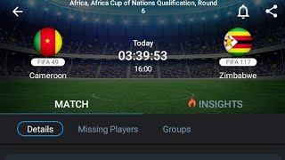 LIVE Cameroon VS Zimbabwe Africa CAF of Nations qualifications Round 6 [upl. by Aihsemek]