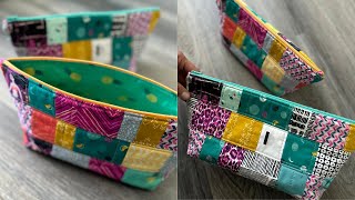 How to Sew a Scrappy Zipper Pouch Tutorial with Crafty Gemini [upl. by Grace]