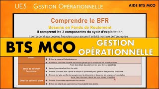 AIDE BTS MCO  Questce le BFR  Besoins en Fonds de Roulement  U5 GESTION OPÉRATIONNELLE [upl. by Tareyn]