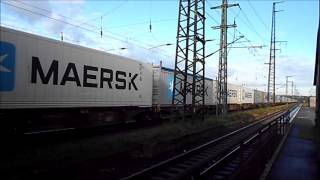 BR 145 mit Containerzug in DresdenFriedrichstadt [upl. by Burkhard731]