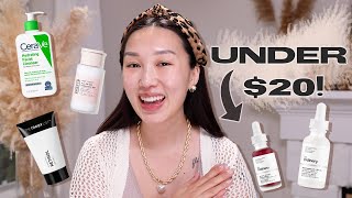 Affordable GLASS SKIN Skincare Under 20 [upl. by Nauqad]