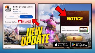 URGENT NOTICE📵BGMI 31 NEW UPDATE DELAYED  HOW TO UPDATE BGMI 31 VERSION RELEASE DATE PlayGalaxy [upl. by Yelkcub566]