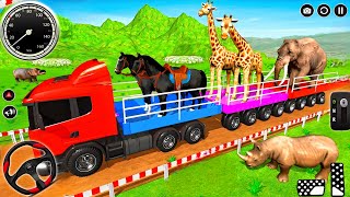 Offroad Wild Animals Transport Truck Simulator  Android Gameplay [upl. by Lissy57]