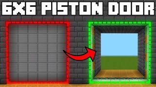 🦅 Minecraft Bedrock 121  EASY 6x6 PISTON DOOR TUTORIAL [upl. by Lenz589]