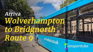 Wolverhampton to Bridgnorth  Arriva 9  Realtime [upl. by Koziara]