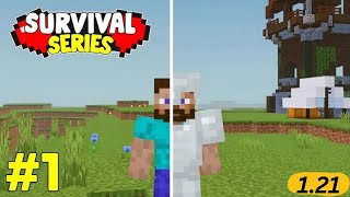 Minecraft PE 🔥 Survival Series 121 Ep1 In Hindi  Made Op Survival Base amp Iron Armor MineCore [upl. by Ezeerb]