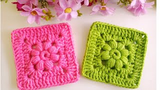 Crochet Flower Granny Square For Beginners  Granny Square Crochet Tutorial [upl. by Mercier]