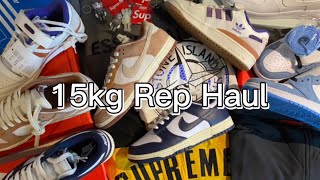 15KG SUGARGOO REP HAUL  WEIDIAN HAUL TAOBAO HAUL Supreme Essentials Nike dunks and more [upl. by Airakaz]