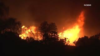 Overnight footage Highland Brushfire [upl. by Nickola]