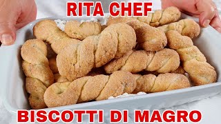 BISCOTTI DI MAGRO⭐RITA CHEF  Senza grassi animali sono golosi croccanti e friabili [upl. by Doug297]