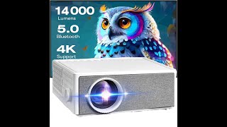 AUN Projector MovieTime 1080p Full HD Projector 14000 Lumens Android WiFi Bluetooth Mirror Display [upl. by Ailime]