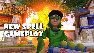 Wizard101 ALL TYPES OF NEW SPELLS [upl. by Beverle]