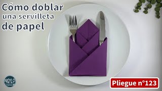 Cómo doblar una servilleta de papel de forma elegante  Decoración de mesa [upl. by Hinson]