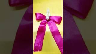 Making Bow hair clip 🎀diy bow hairclip trendyshorts scrunchies shorts 🎀 [upl. by Allicirp229]