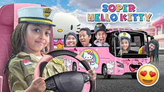 PERTAMA KALI LEIKA JADI SUPIR BUS HELLO KITTY 😍 KOMPILASI VLOG 1 JAM LEIKA MAIN BERSAMA HELLO KITTY [upl. by Azral]