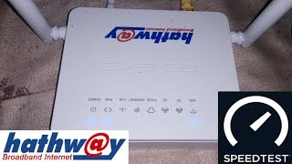 Hathway Broadband Unlimited data  100Mbps speedtest  FE amp GE Ethernet And Wifi Connet [upl. by Asiaj]