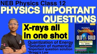 Xrays in one shot  Class 12 Physics Xrays Physics important question solution [upl. by Aizatsana]