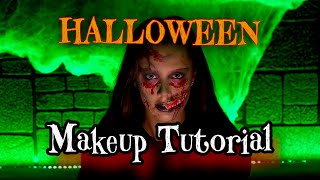 Зомби Makeup Tutorial🧟‍♀️  Halloween  Грим за Хелоуин [upl. by Ayekahs]