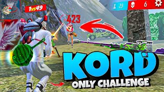 Only Kord Gun Challenge🤯 Hard To Find But I Did It😅 Free Fire [upl. by Aleel509]