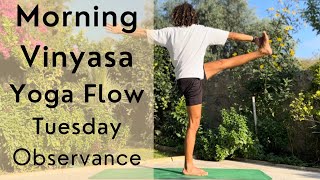 Morning Vinyasa Flow Intermediate  Tuesday Observance [upl. by Ulyram77]