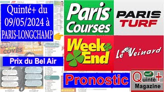 PRIX DU BEL AIR PARISLONGCHAMP quinté du 9 mai 2024 [upl. by Esirehc]