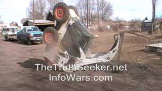 Bobcat Skid Loader Freestyle  Stunt Fail  Rollover And Landed On Wheels  Crazy Operator [upl. by Dhumma]