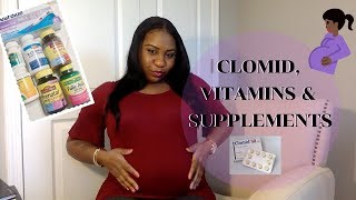 GETTING PREGNANT WITH CLOMID VITAMINS amp SUPPLEMENTS I USED [upl. by Ellynn658]