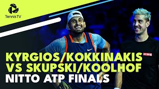 KyrgiosKokkinakis Take On KoolhofSkupski  Nitto ATP Finals 2022 Doubles Highlights [upl. by Krasner]