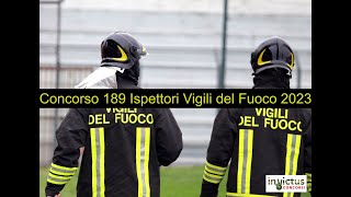 Concorso 189 Ispettori Logistico Gestionale Vigili del Fuoco 2023 per Diplomati [upl. by Malvie]