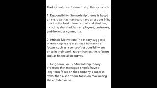 L9 Stewardship Theory Corporate Governance Short Notes Series 1minvideo bba bcom [upl. by Lilith188]