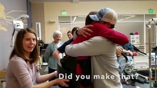 Quadriplegic stands walks and hugs big bro grandparents ICU nurse for first time in 5 12 ye [upl. by Spiegleman]