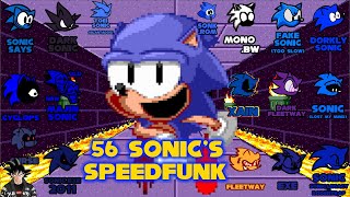 FNF  SpeedFunk  56 Sonics  Only Sonics Sonic the HedgehogSpeedrun [upl. by Naji]