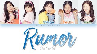 PRODUCE 48 Nations Hot Issue 국슈 국프의 핫이슈  Rumor HANROMENG Color Coded Lyrics [upl. by Hosfmann]