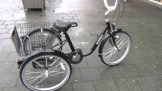 Popal Volwassen Driewieler fiets 24 inch Zwart [upl. by Tarrant]