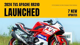 Finally 2024 TVS Apache RR310 Launched 7 New Updates amp New Colors  Price in 2024 [upl. by Nnalatsyrc66]