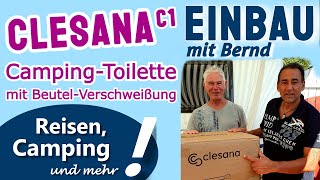 CLESANA C1  wasserlose Campingtoilette  kompletter Einbau Anschluss und Inbetriebnahme  DIY [upl. by Janene]