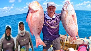 PEIXÕES GIGANTES em ALTO MAR pescaria há 25km da terra com os  GUERREIROS DO MAR [upl. by Notserp]